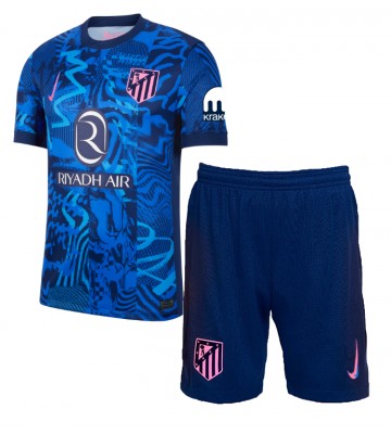 Lacne Dětský Futbalové dres Atletico Madrid 2024-25 Krátky Rukáv - Tretina (+ trenírky)